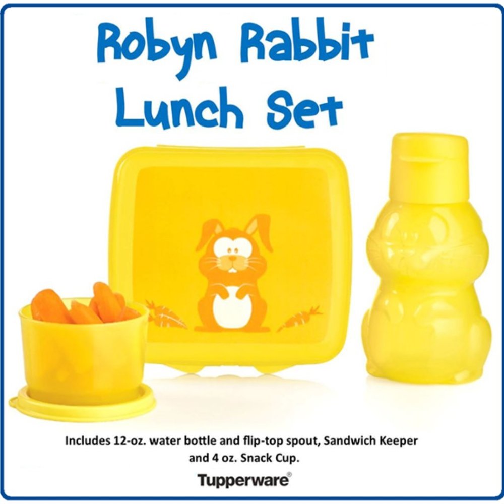 Tupperware Robyn Rabbit 3 Piece Lunch Set